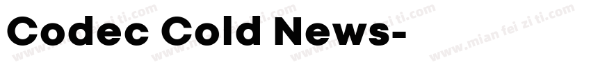 Codec Cold News字体转换